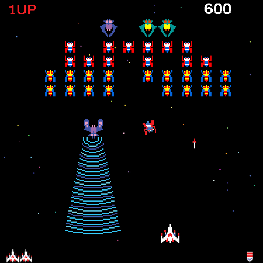 galaxian arcade game screen